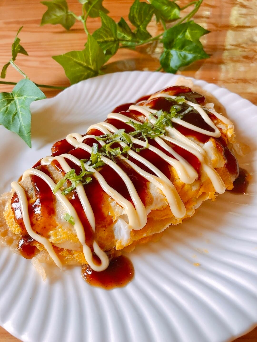 ほたて揚げのいか焼き風の完成写真