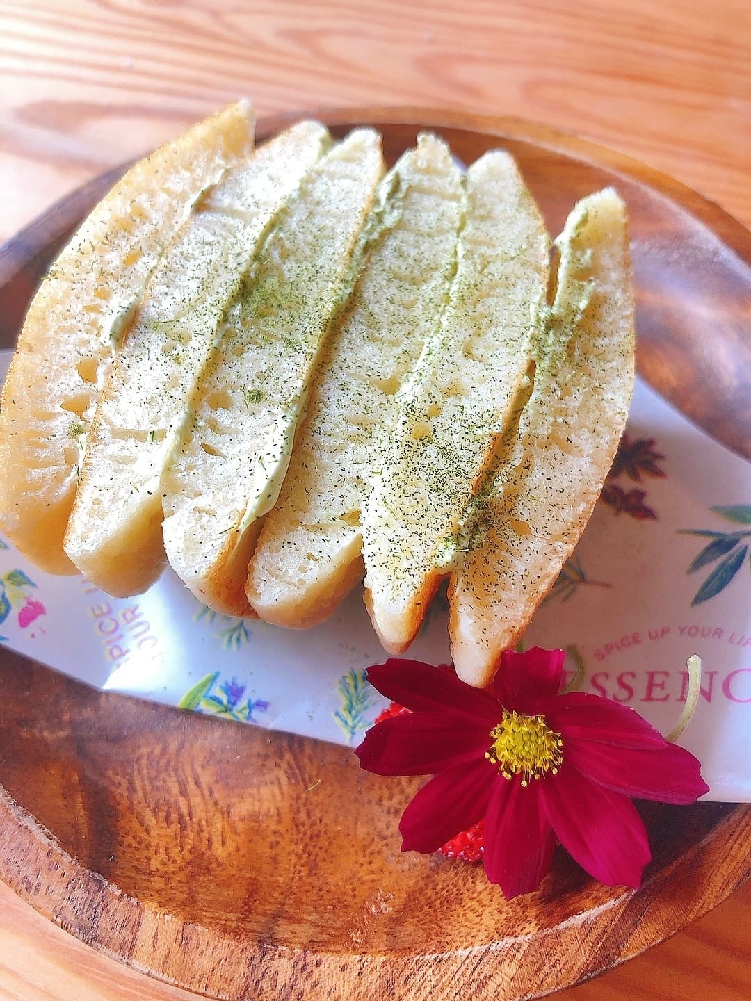抹茶クリームパンケーキの完成写真