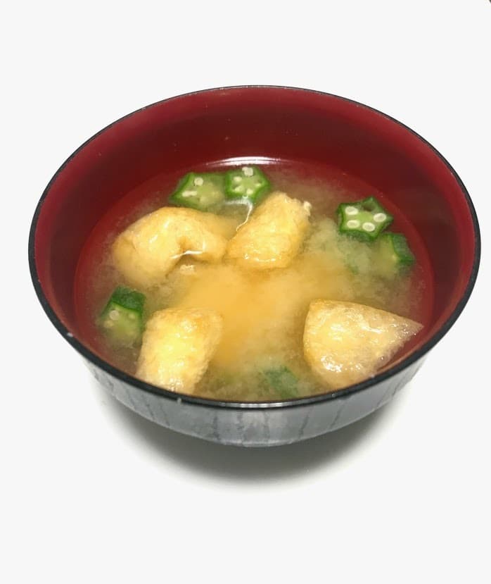 おくらの味噌汁　の完成写真