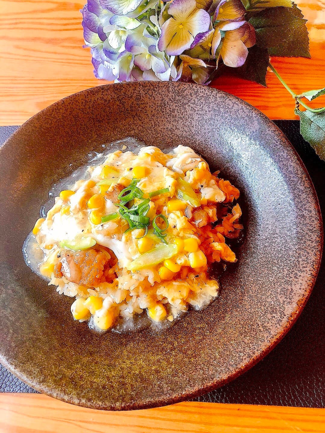 角煮めしの卵あんかけの完成写真