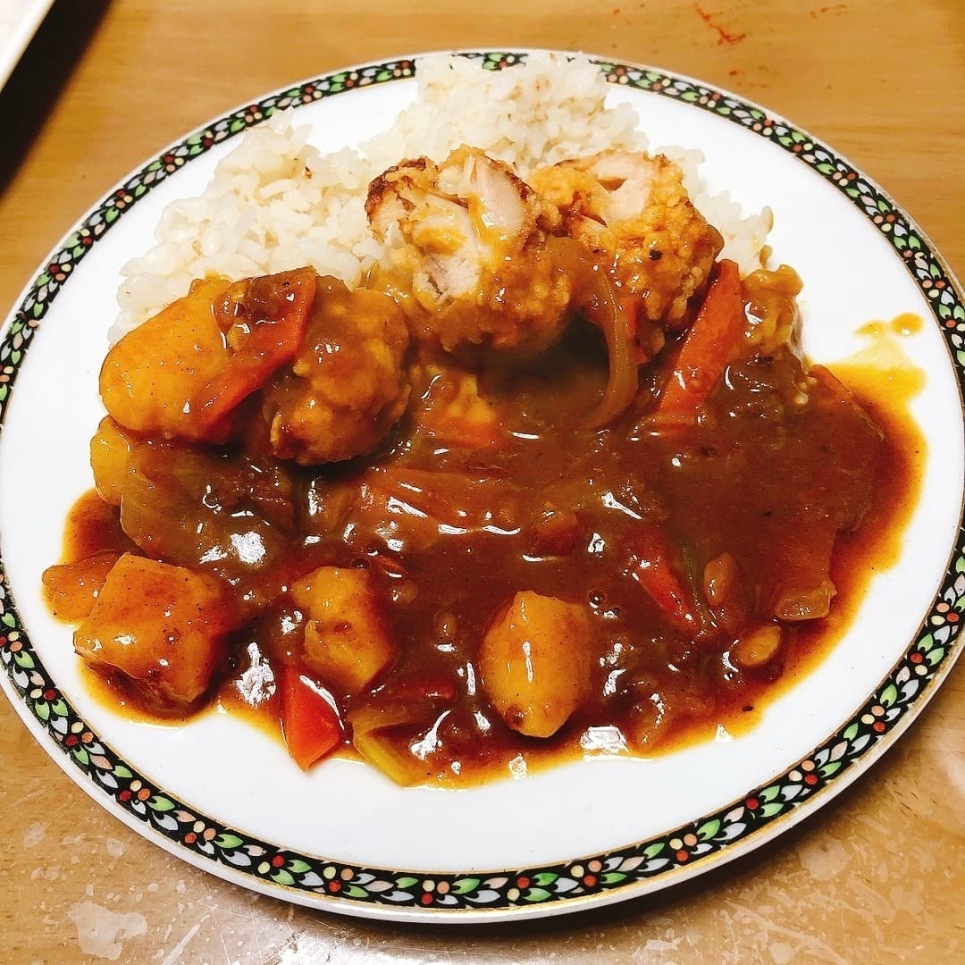 チーズ竜田カレーの完成写真