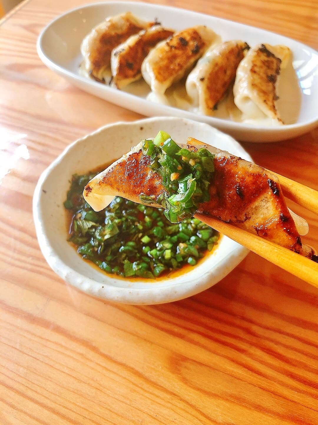 香味野菜たっぷり!つけダレ餃子の完成写真