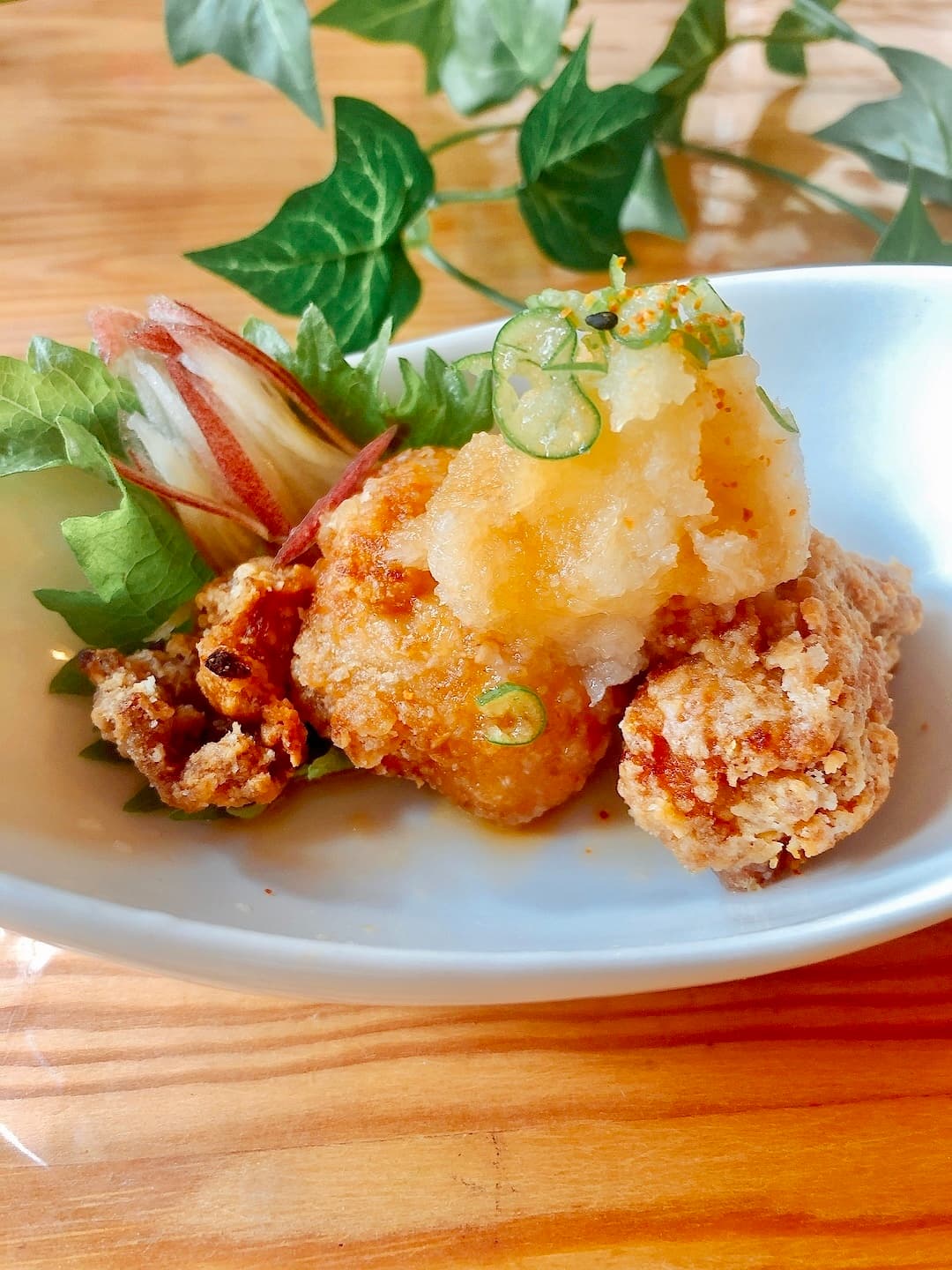 鶏竜田の和風おろしソースの完成写真