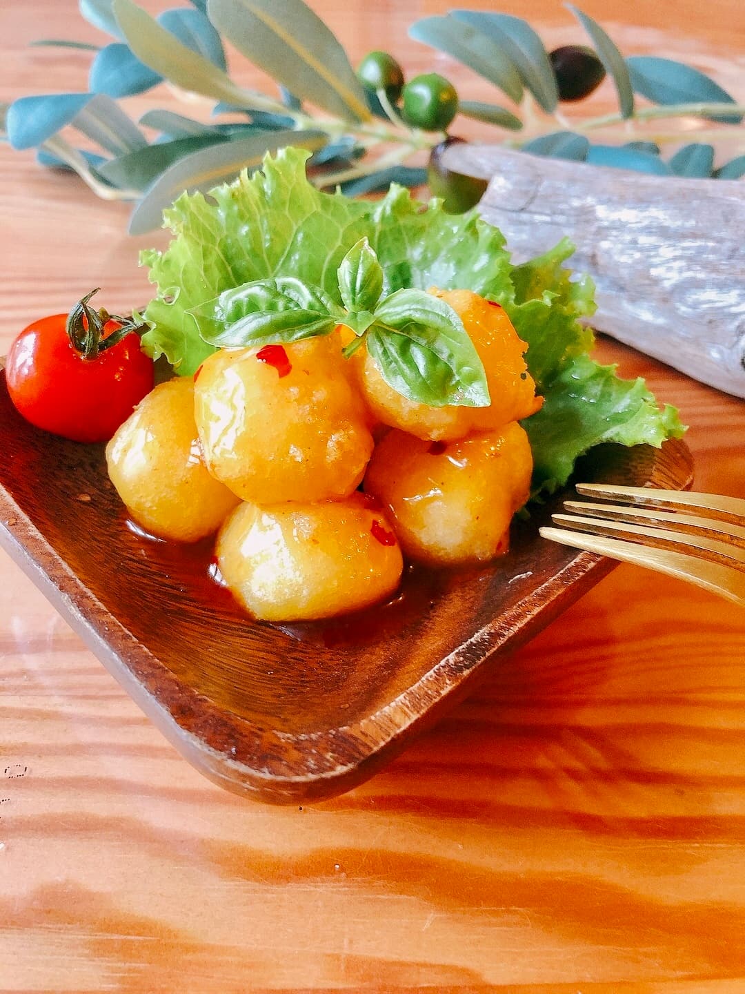 いかフリッターのトロピカルソースの完成写真