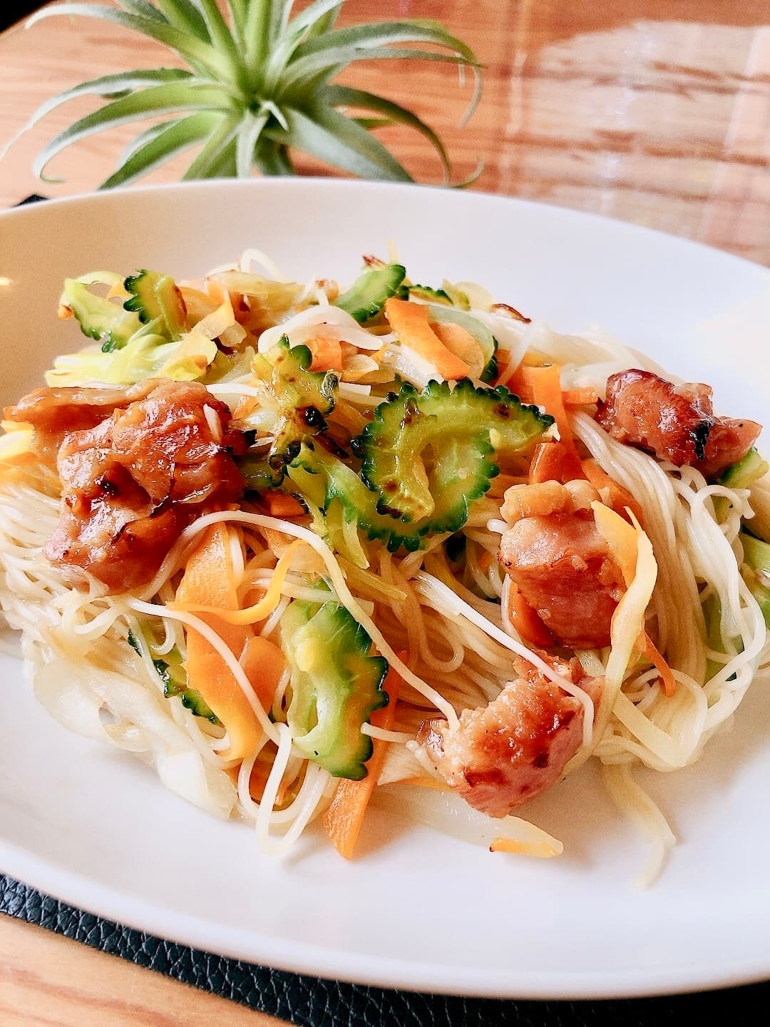 やきとり素麺チャンプルーの完成写真