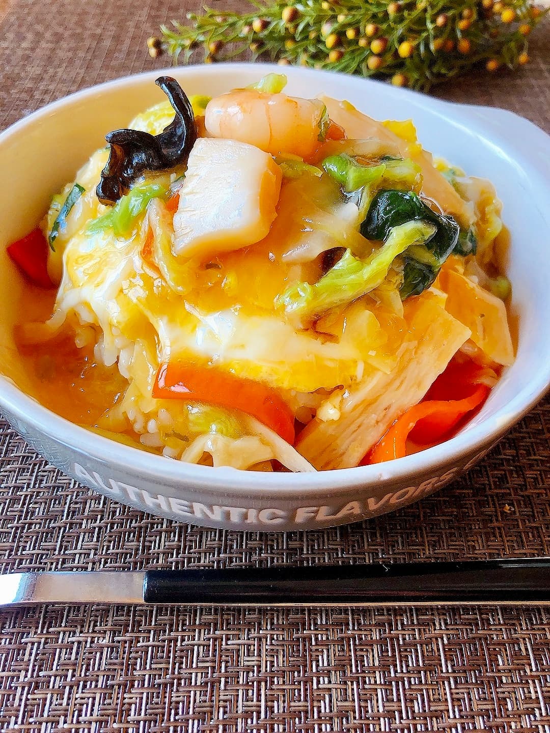 トロッと卵の中華丼の完成写真