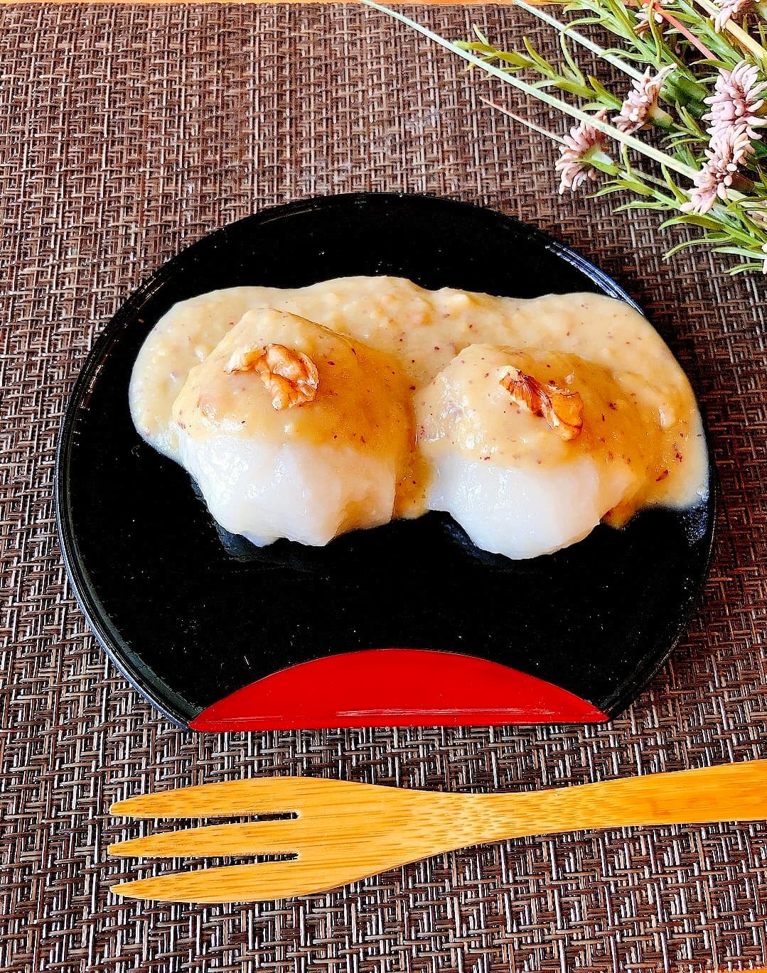 スイートポテトのミルク餅の完成写真