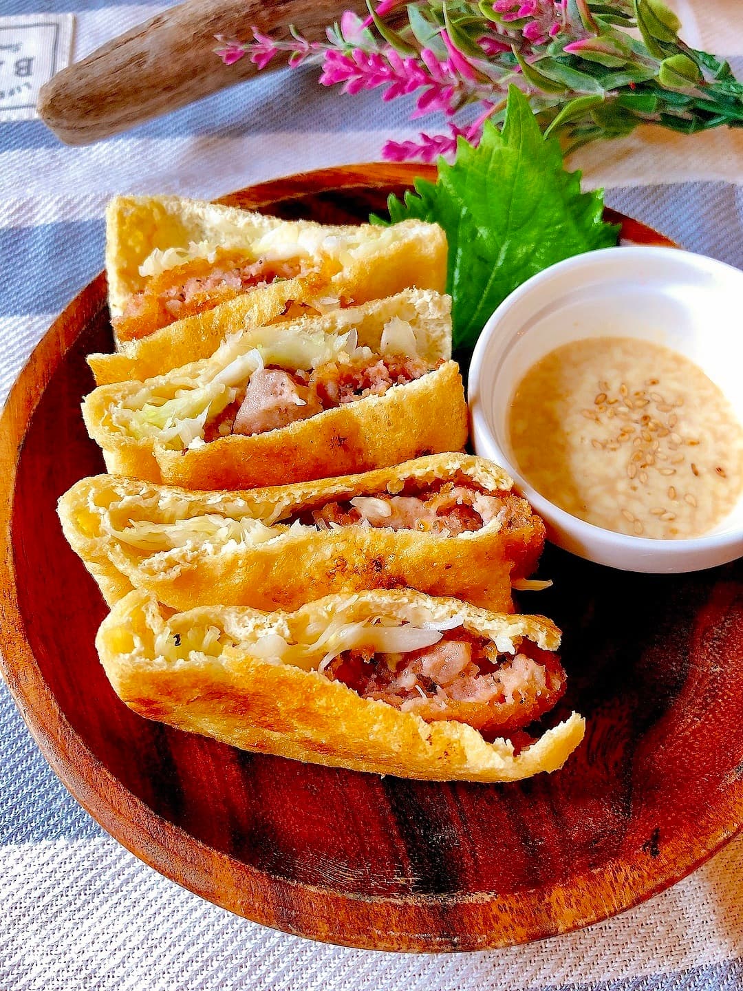 梅しそカツの挟み焼きの完成写真