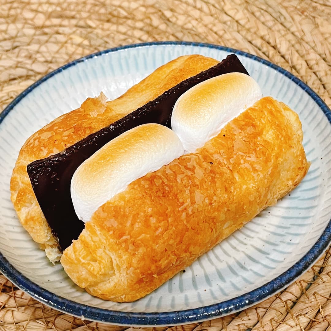 板チョコデニッシュで作るスモアの完成写真