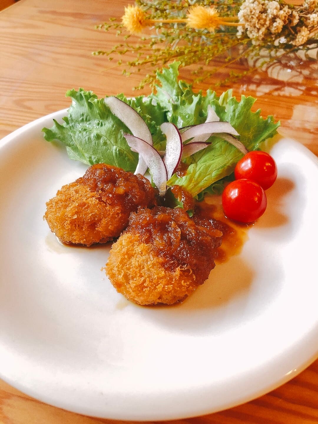 梅しそカツのオニオンソースの完成写真