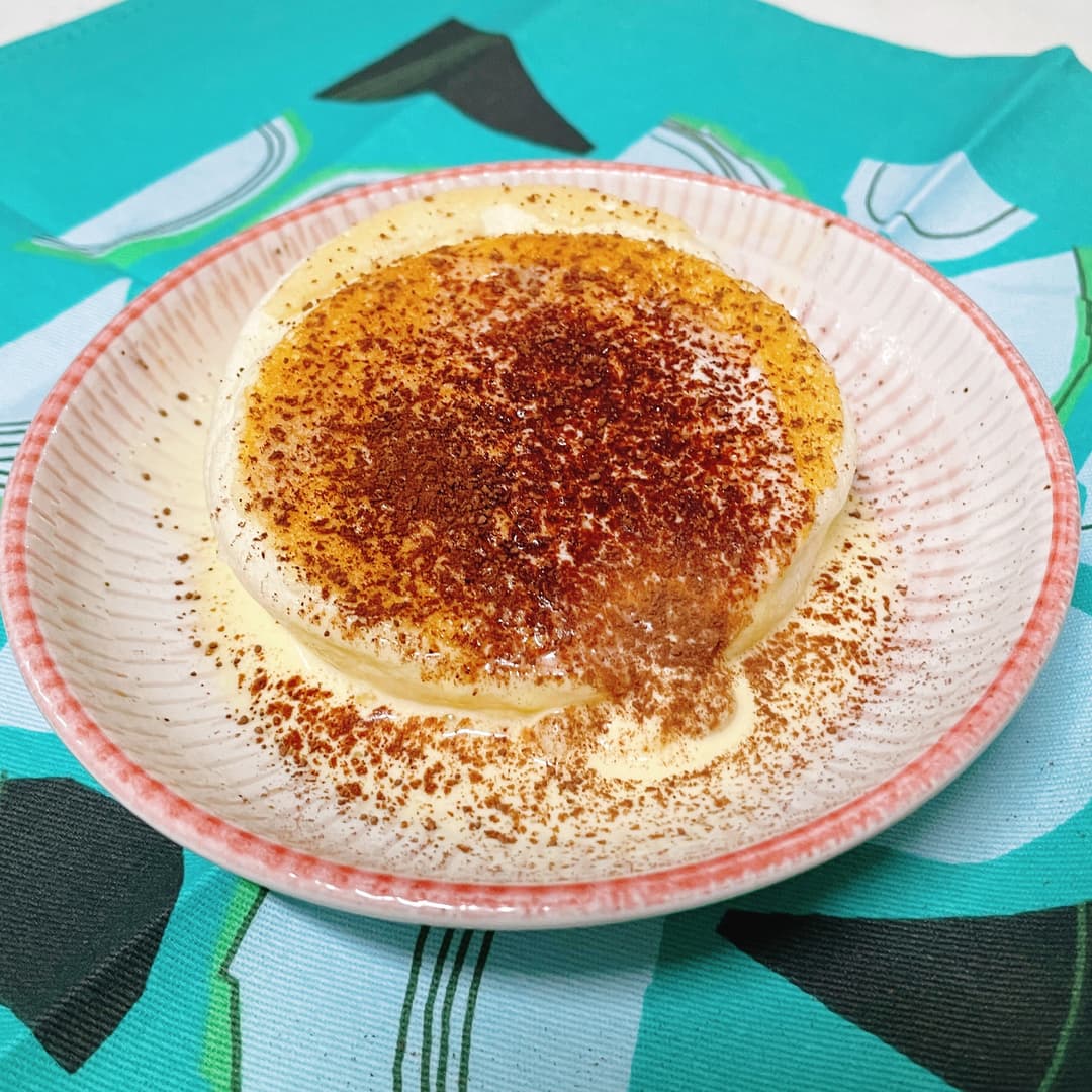 ふわふわパンケーキバニラアイスの完成写真
