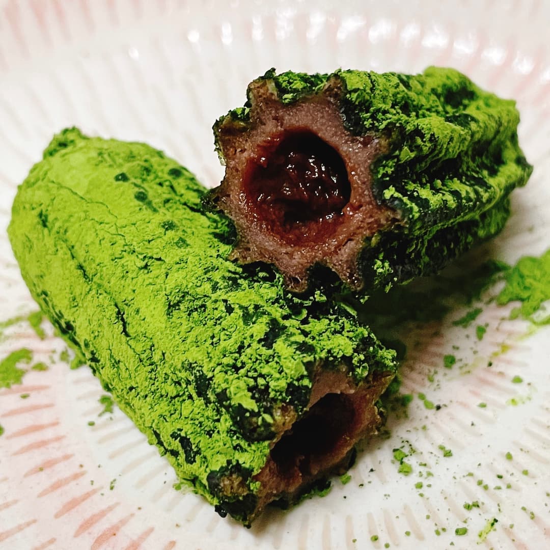 チョコソース抹茶チュロスの完成写真