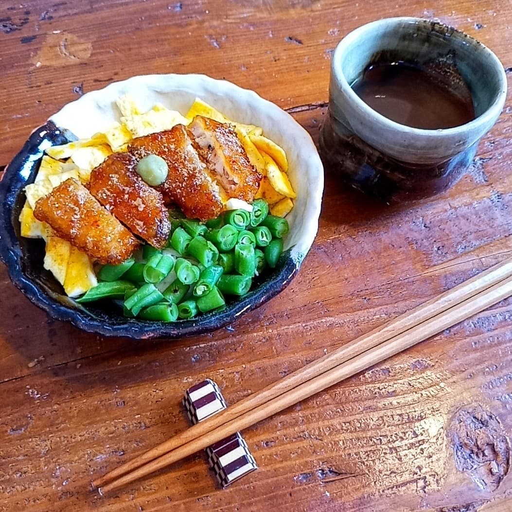 アジ南蛮のひつまぶし風三色ご飯の完成写真