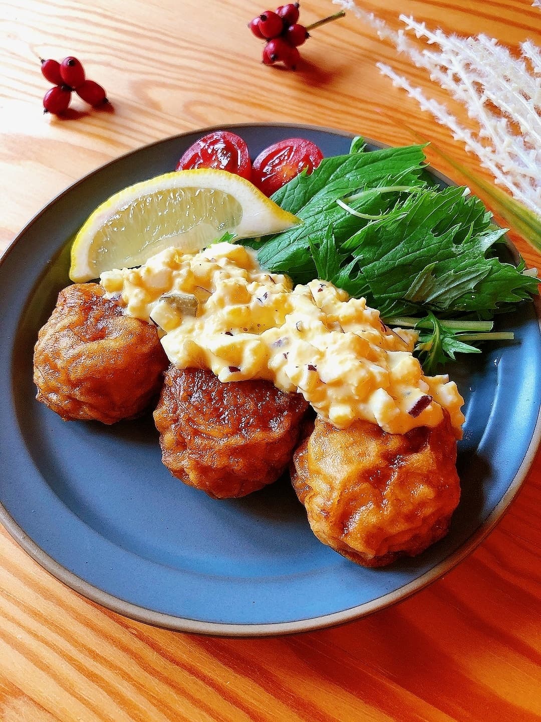 鶏むね天のチキン南蛮風の完成写真
