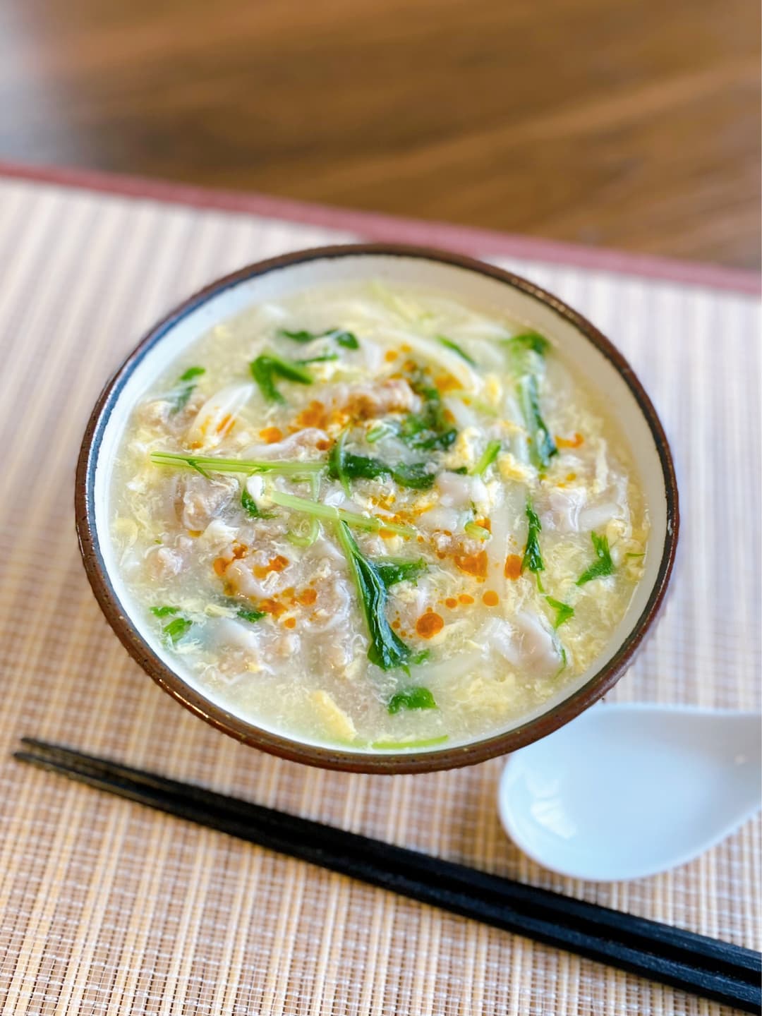 中華風たまごあんかけうどんの完成写真