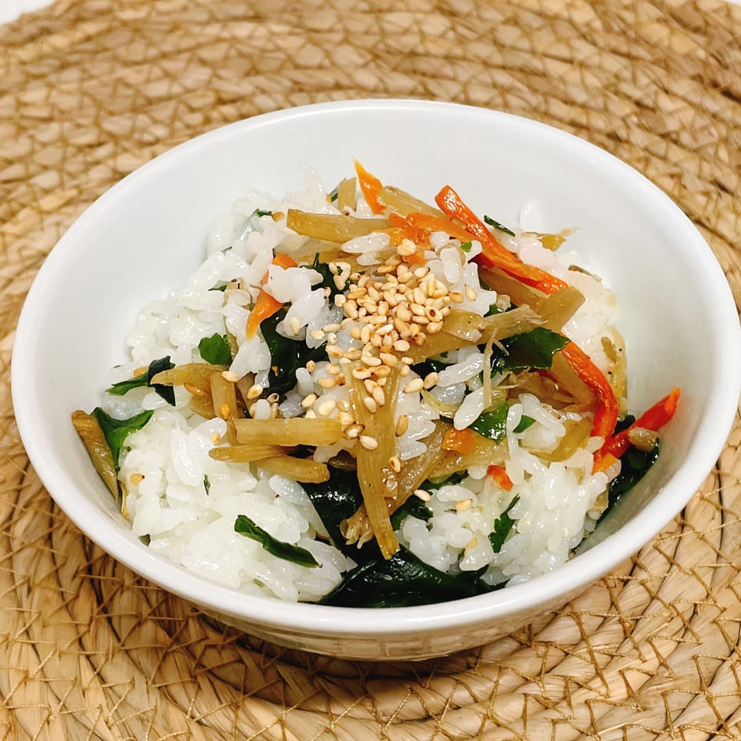 きんぴらわかめご飯の完成写真
