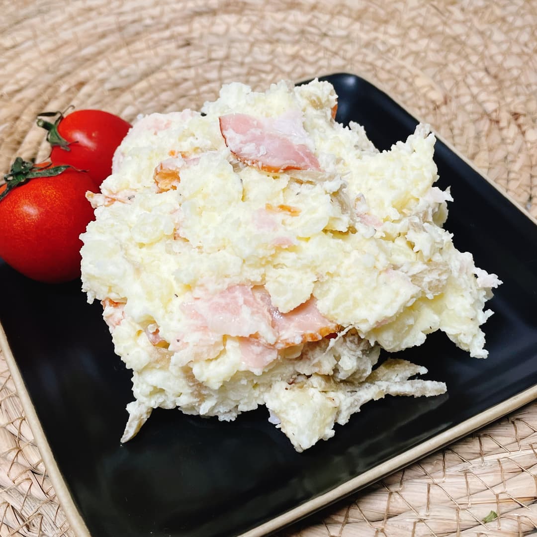 きんぴらとベーコンのポテトサラダの完成写真