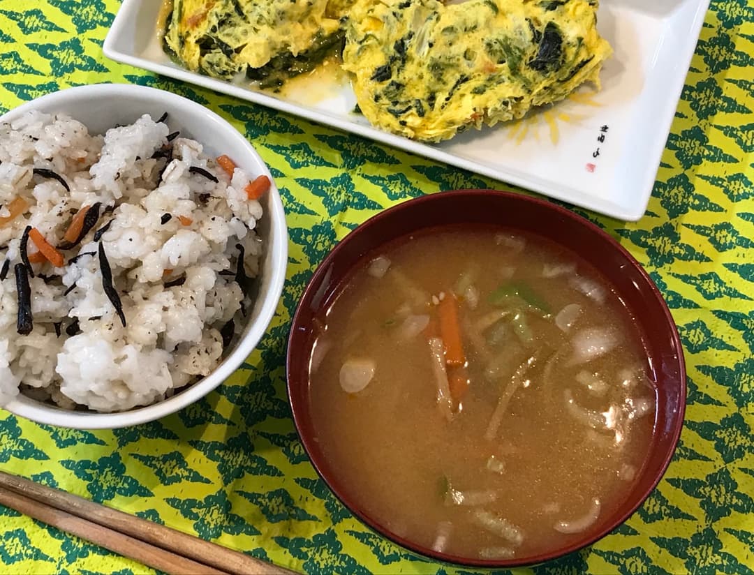 3種の和惣菜で!きんぴら味噌汁の完成写真
