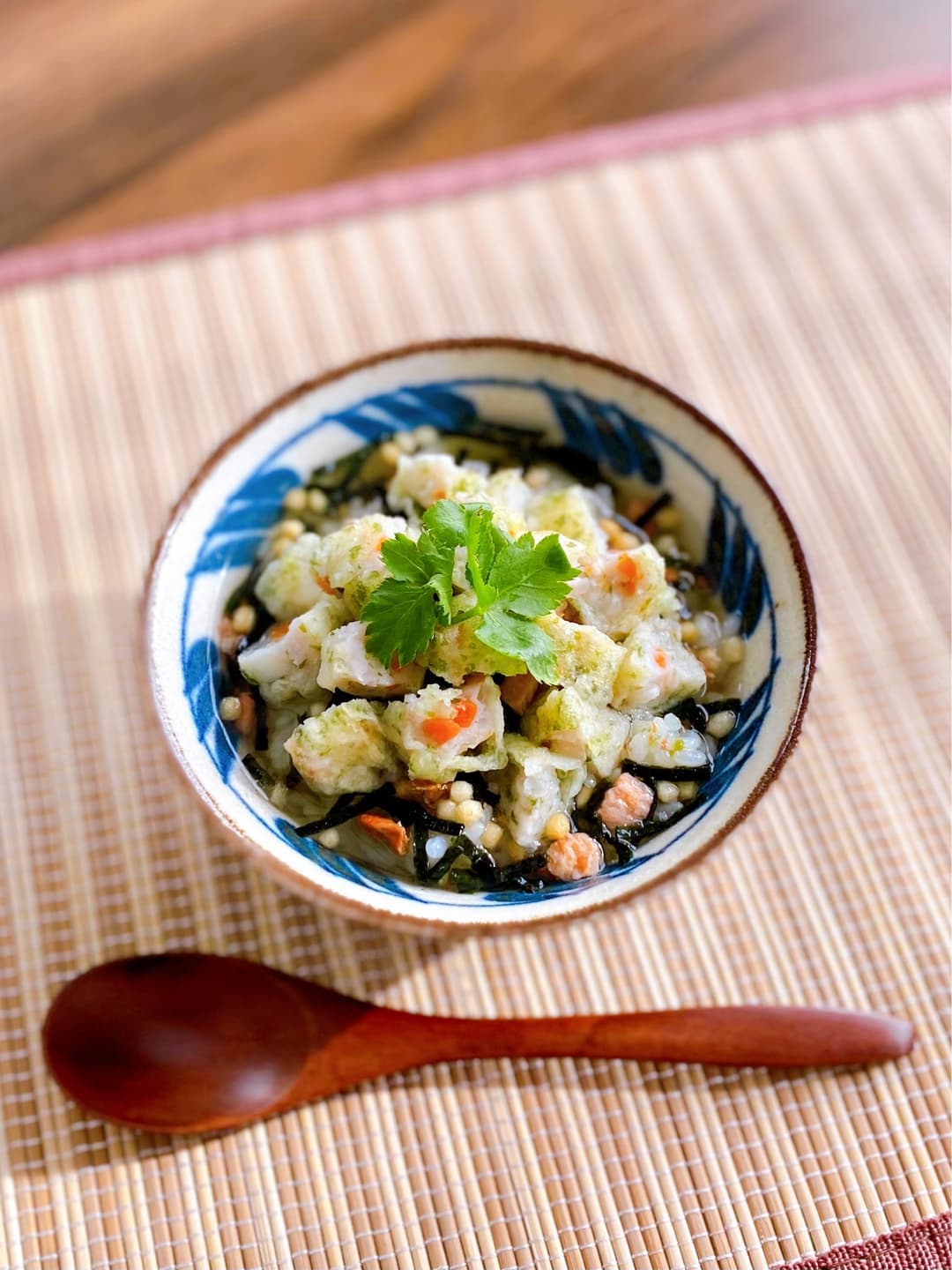シャキシャキ!いかれんこん茶漬けの完成写真
