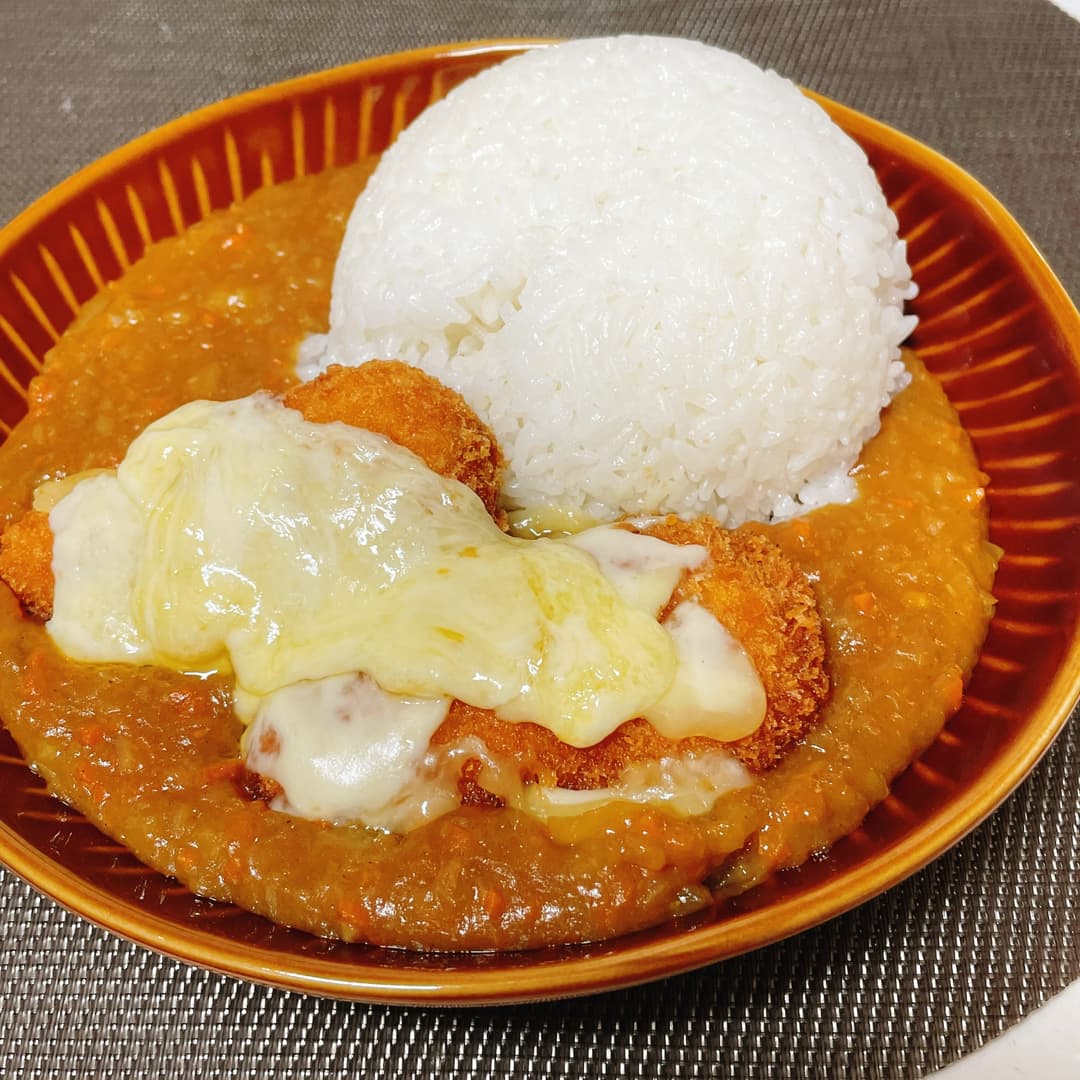 チーズささみかつカレーの完成写真