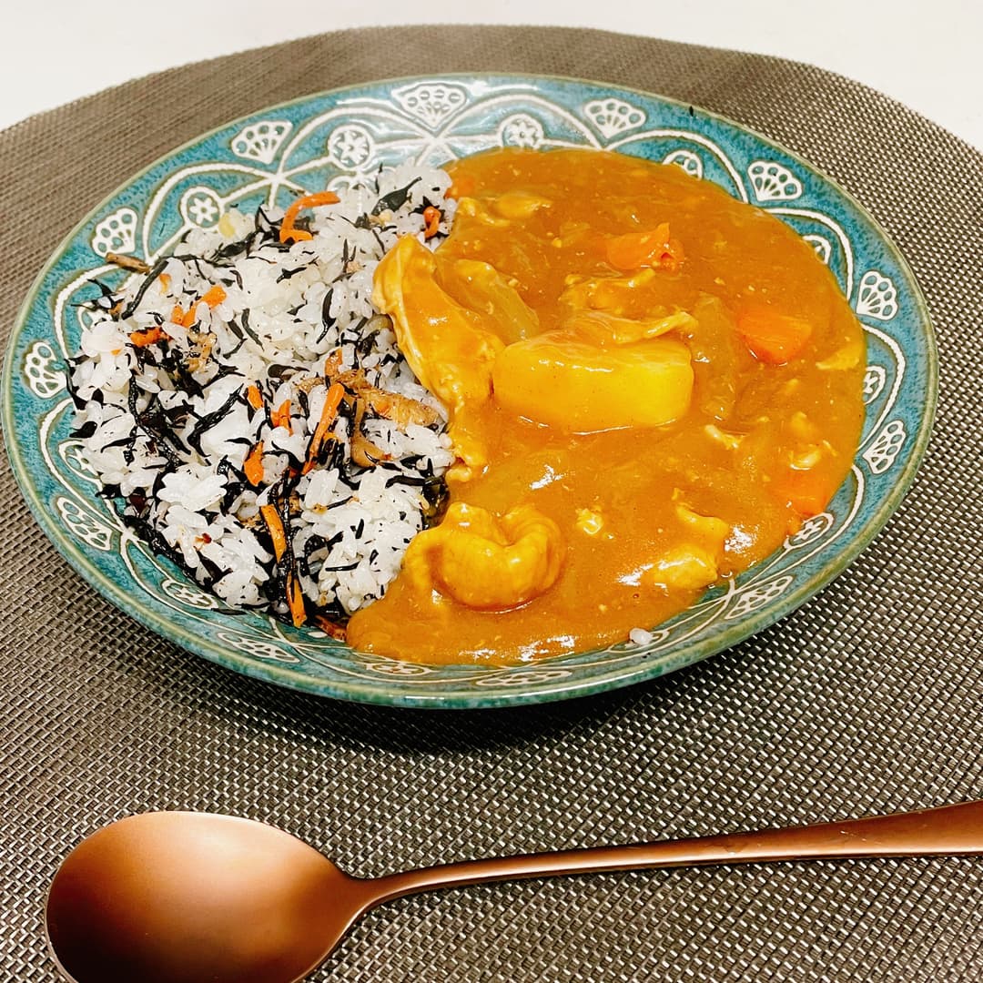 カレーひじきライスの完成写真