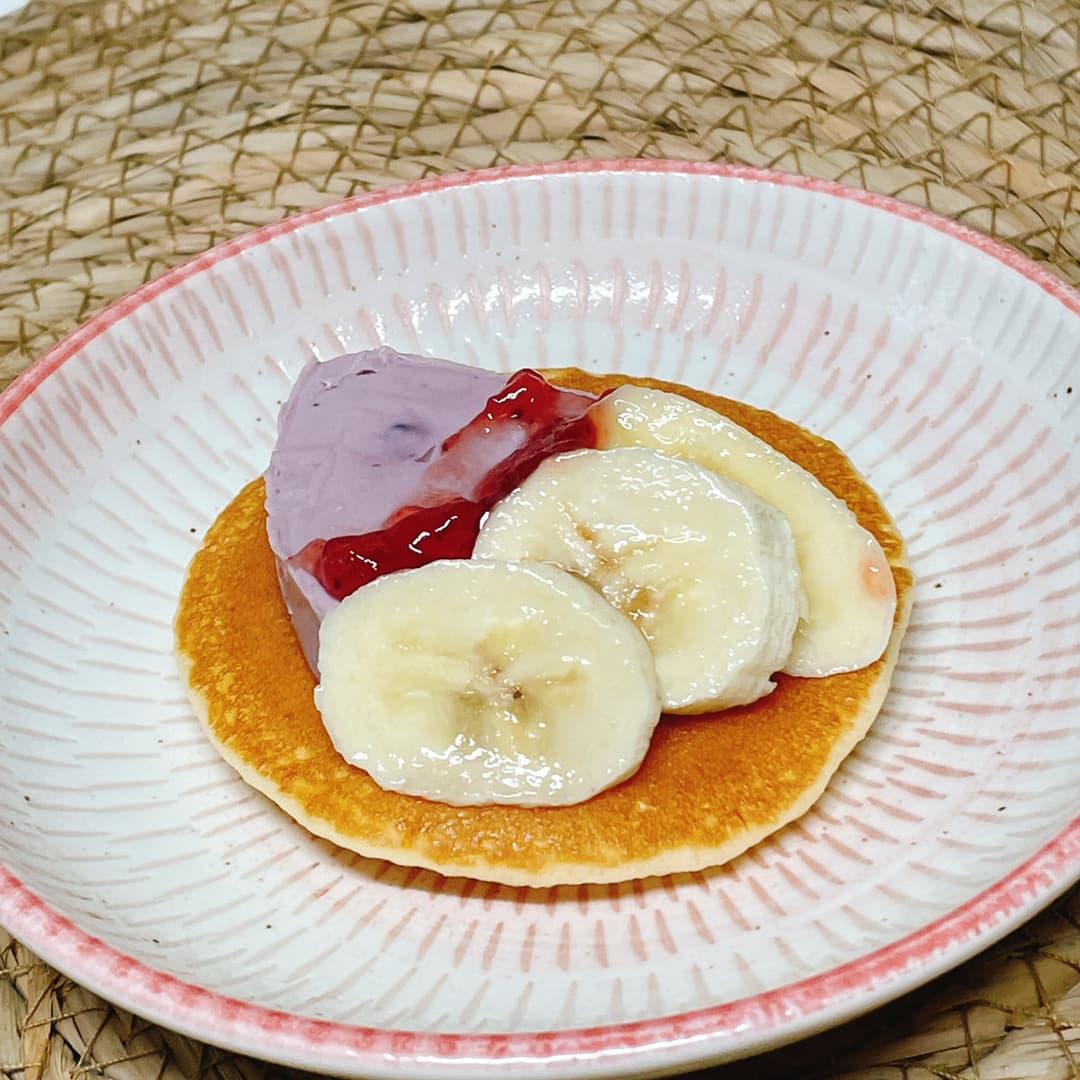 もちもちチーズパンケーキの完成写真