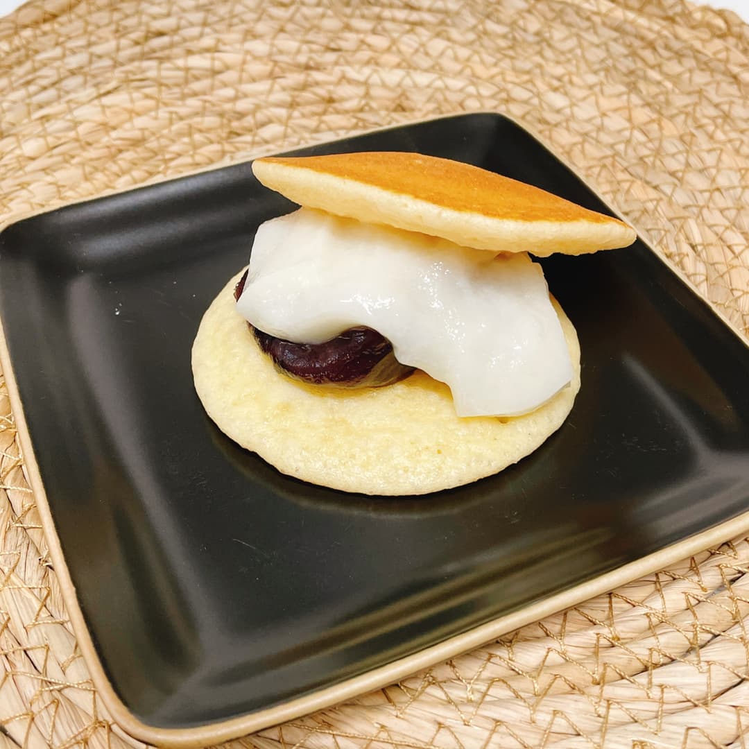 餅入りどら焼き風パンケーキの完成写真