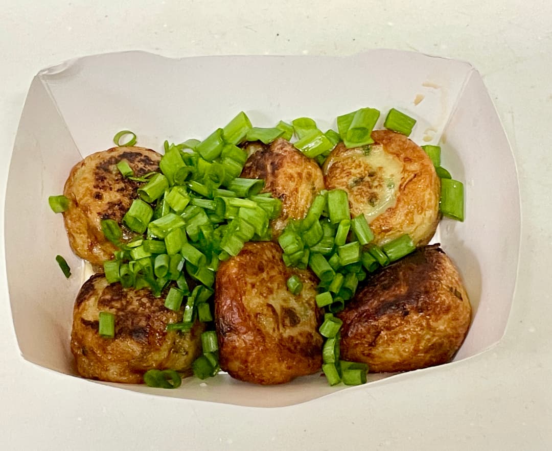 揚げ焼たこ焼きネギポン酢の完成写真