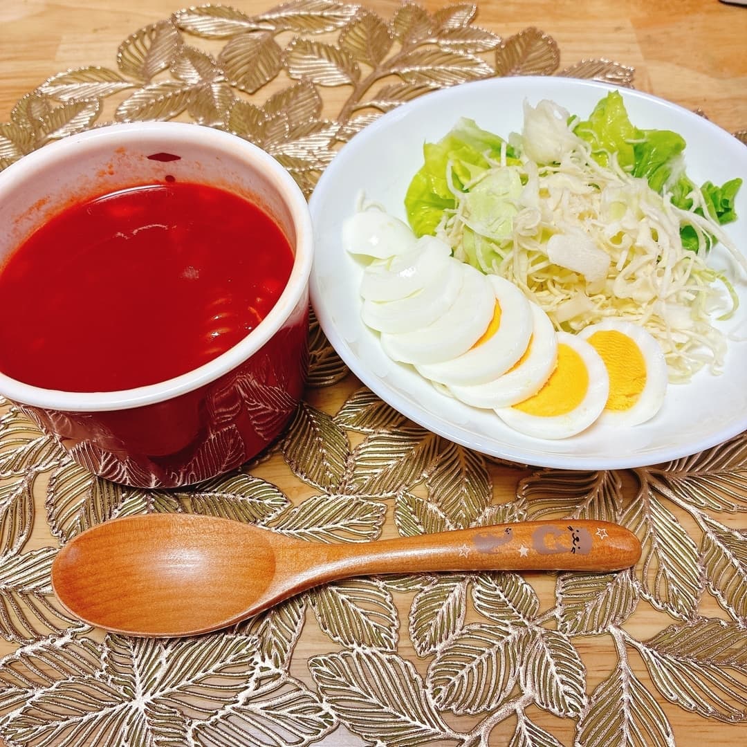 野菜たっぷりパスタスープの完成写真