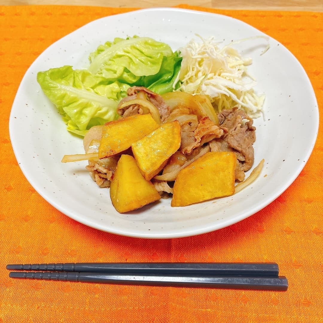 揚げさつまいもの生姜焼きの完成写真
