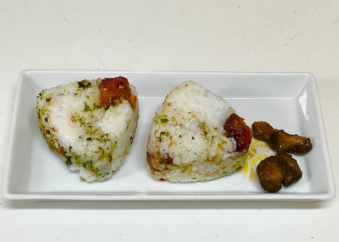 和風チキンカツわさびおにぎりの完成写真
