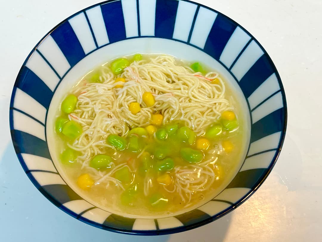 かにかま野菜のあんかけラーメンの完成写真