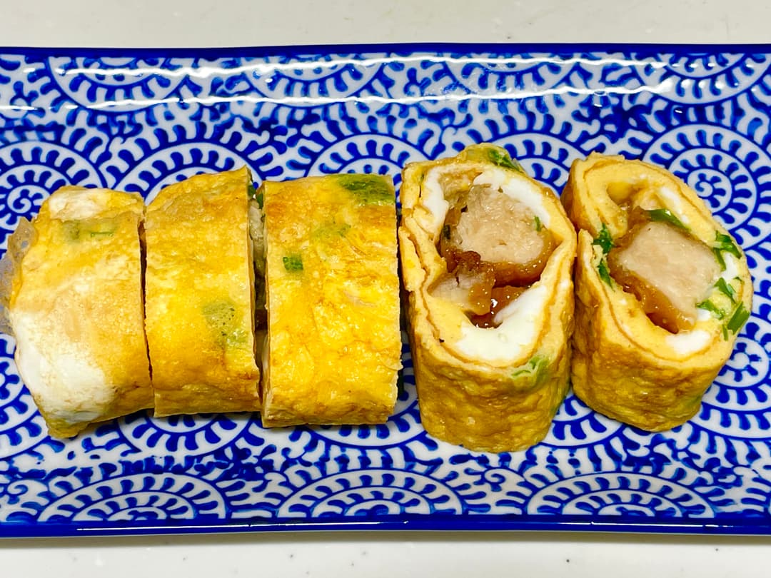 みそだれチキンの卵焼きの完成写真