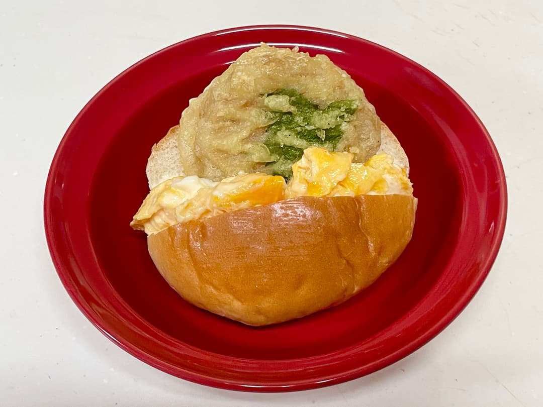 れんこんひき肉揚げの玉子サンドの完成写真