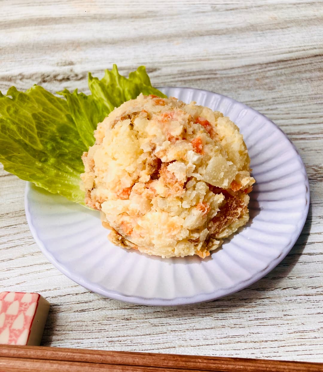 あらつぶしカレーポテサラの完成写真