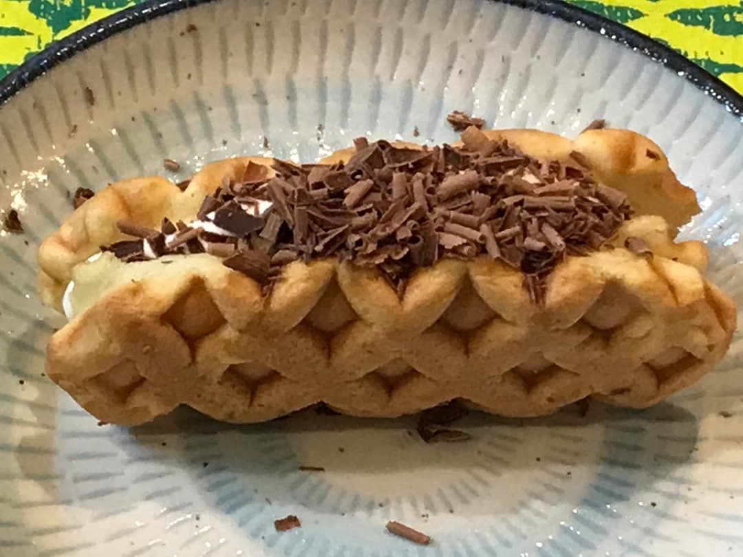 チーズワッフルサンドの完成写真