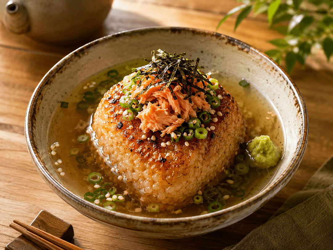 焼きおにぎりのだし茶漬けの完成写真