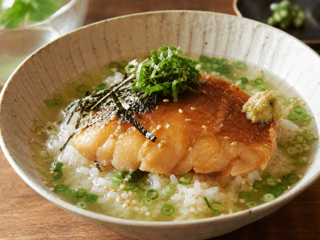 和カフェ風♡赤魚の煮付けだし茶漬けの完成写真