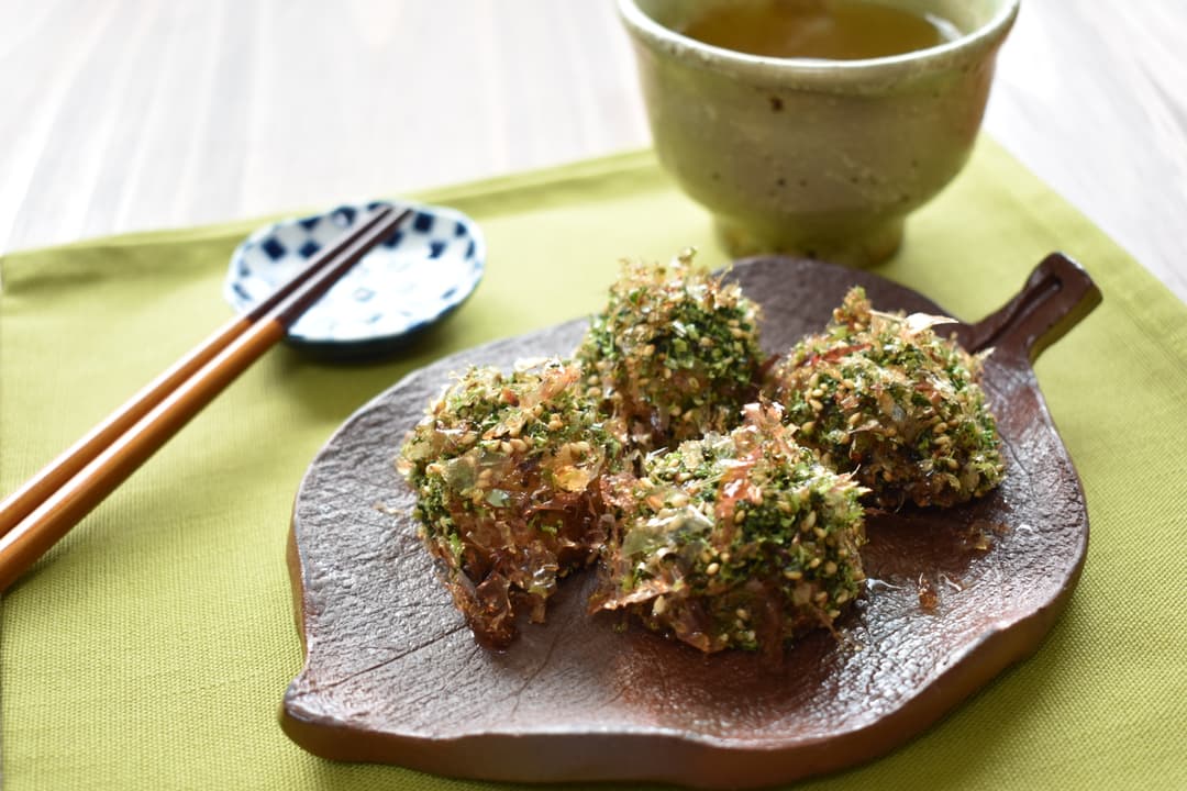 たこ焼きの磯部揚げの完成写真