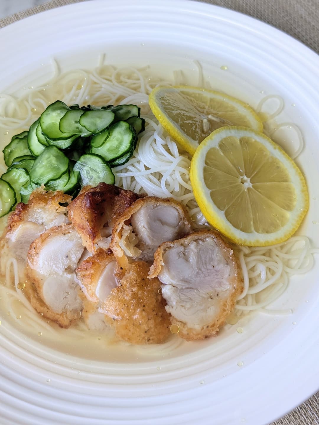 特からレモン素麺の完成写真