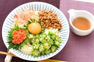きざみオクラのネバネバ釜揚げの完成写真