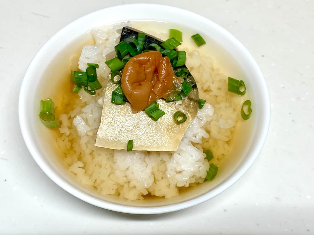 さばの冷やし梅茶漬けの完成写真