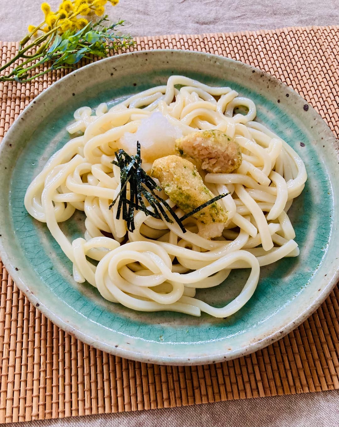 のり塩とり天うどんの完成写真