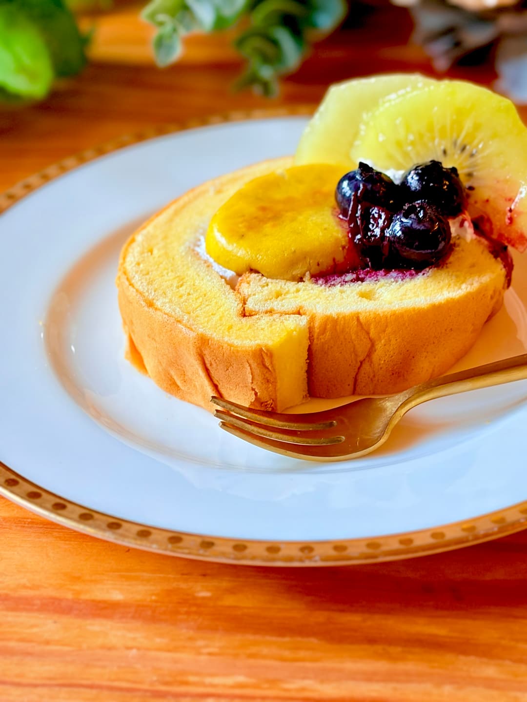 スイートポテトロールケーキの完成写真