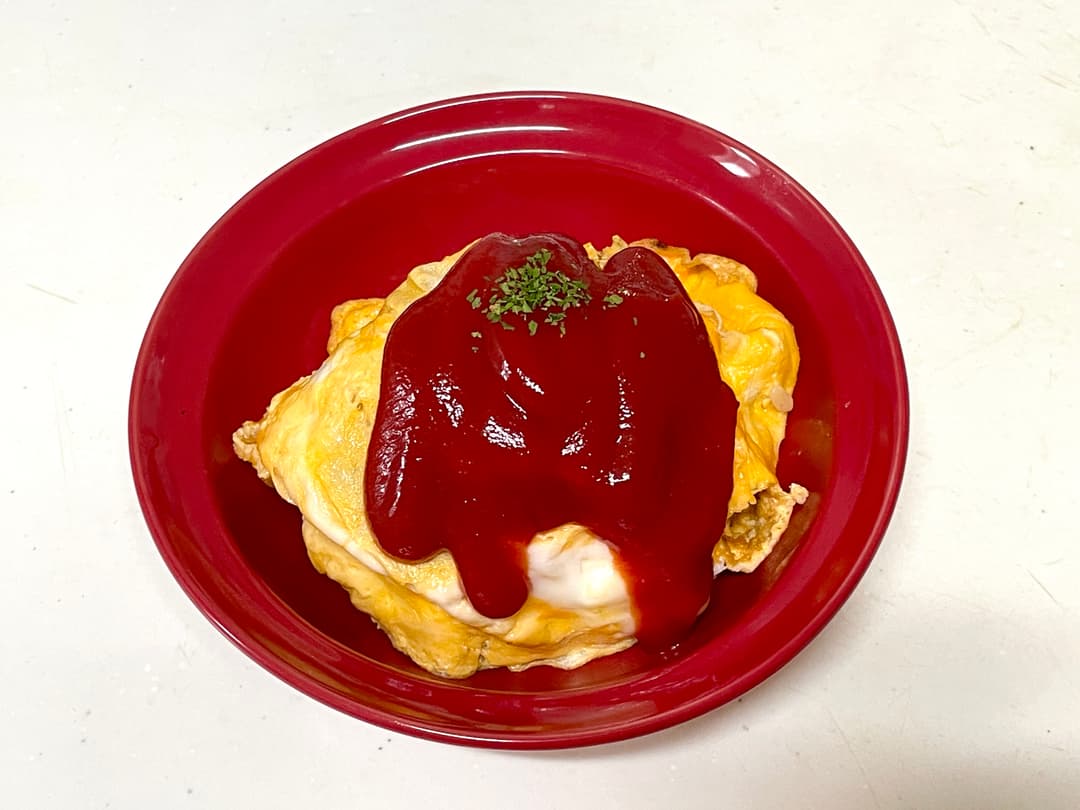 オムえび炒飯の完成写真