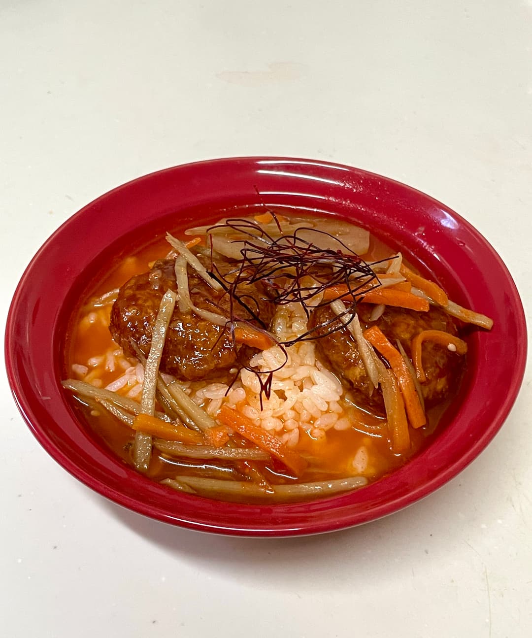 牛カルビマヨクッパ　갈비국밥の完成写真
