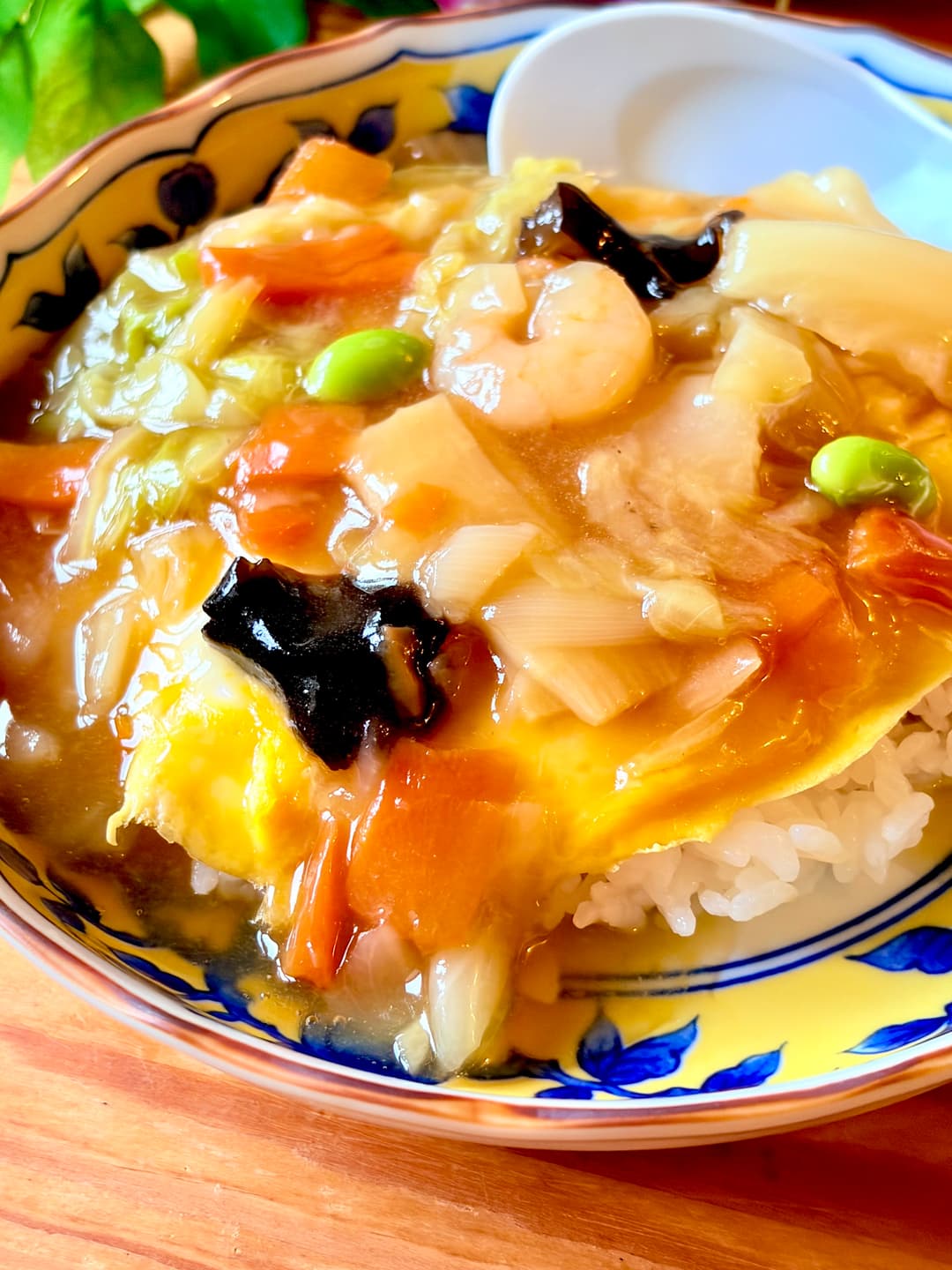 ふんわり卵の中華丼の完成写真