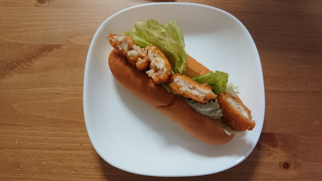 白身魚フライドッグの完成写真