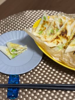 枝豆とじゃこのチーズパリパリ春巻き
