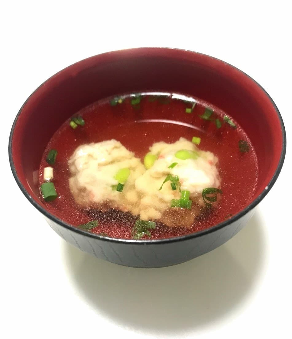 えだ豆入すり身汁の完成写真